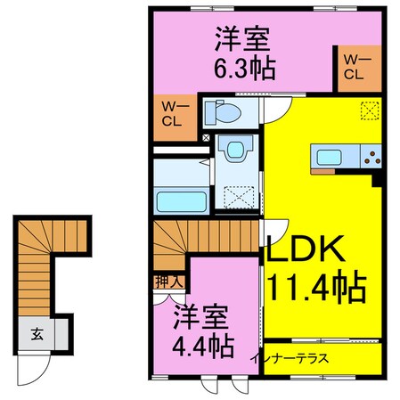 ランコントルの物件間取画像